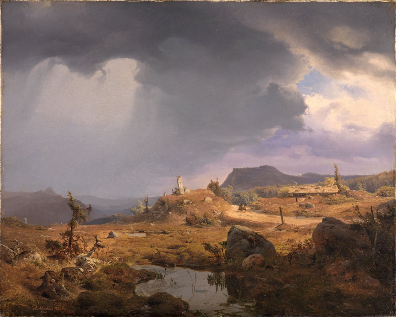Noors landschap door Andreas Achenbach