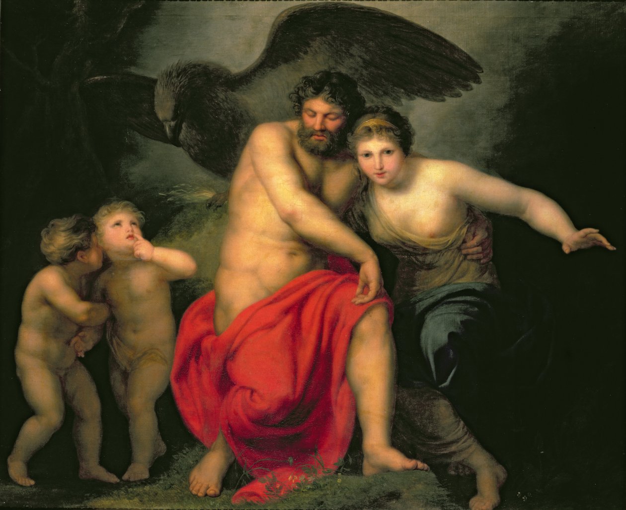 Zeus en Hera op de berg Ida, 1775 door Andreas or Andries Lens
