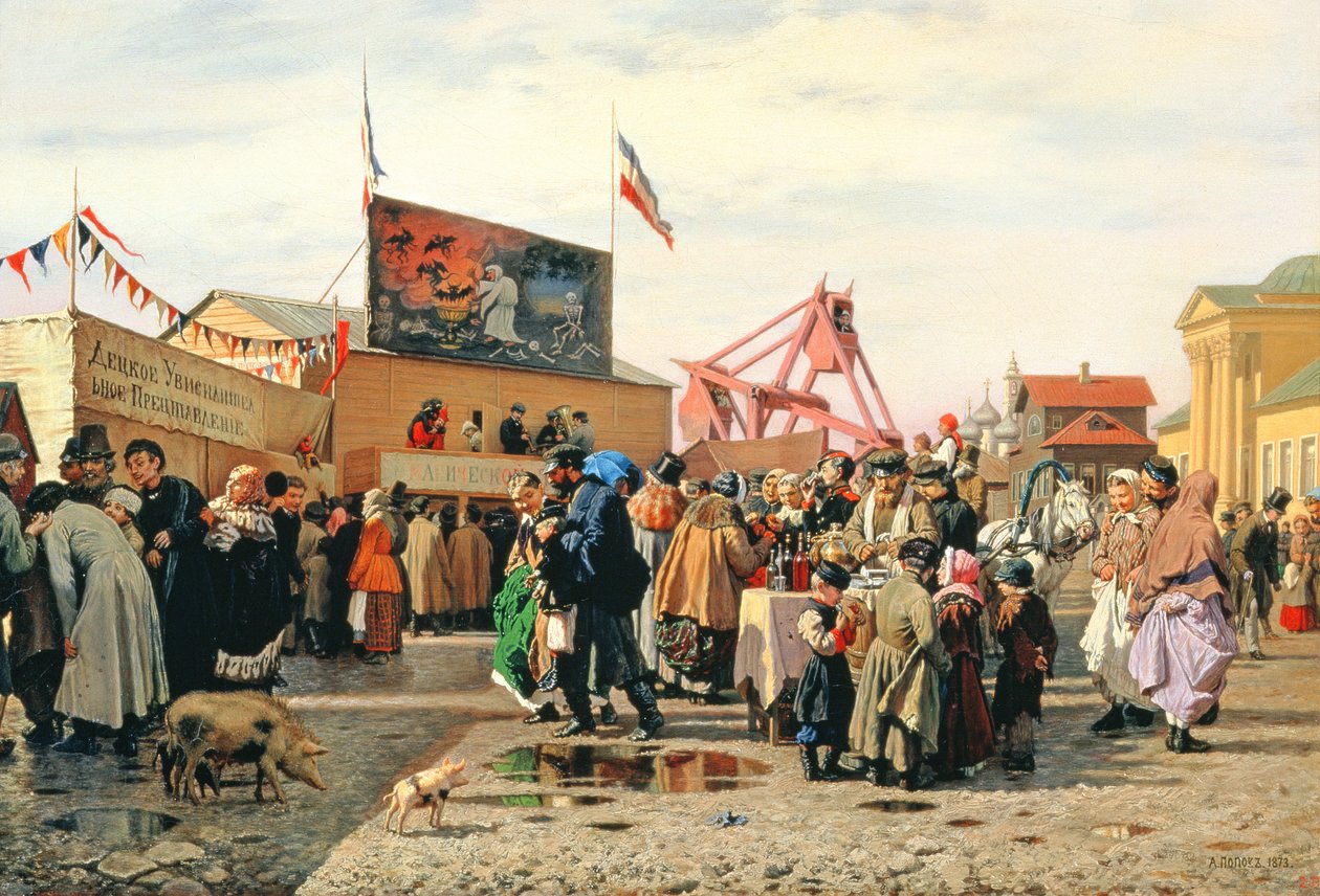 Stalletjes voor de Paasweek in Tula, 1868 door Andrei Andreevich Popov