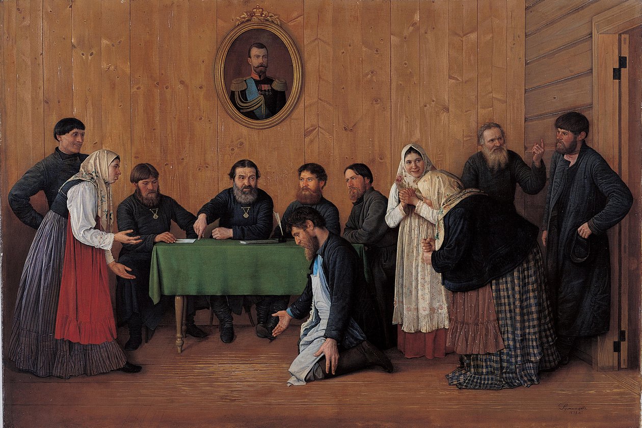 De verzoening, 1898 door Andrei Antipovich Rumyantsev