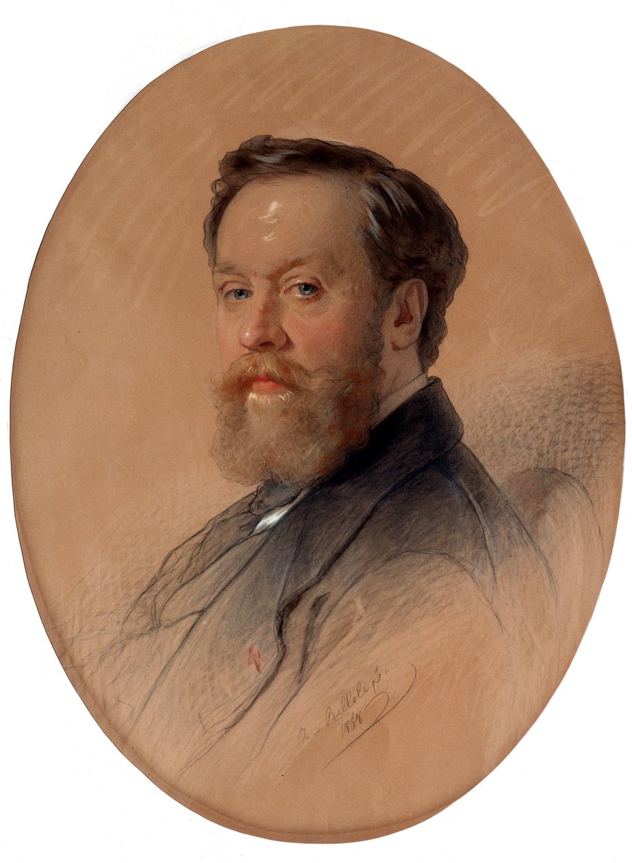 Portret van de maarschalk van de adel V.Y. Tulinov, 1868 door Andrei Belloli