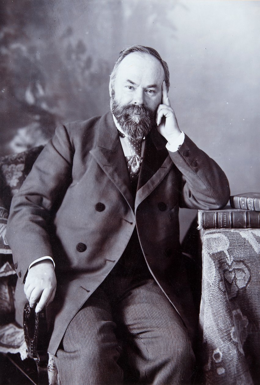 Pyotr Shchukin, Russische kunstverzamelaar, ca. 1890-1900 door Andrei Osipovich Karelin