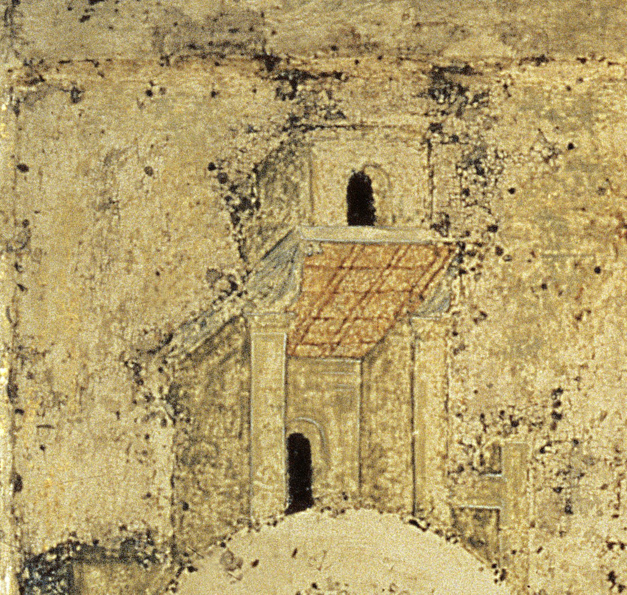 Detail van De Heilige Drie-eenheid, 1420s (tempera op paneel) (detail) door Andrei Rublev