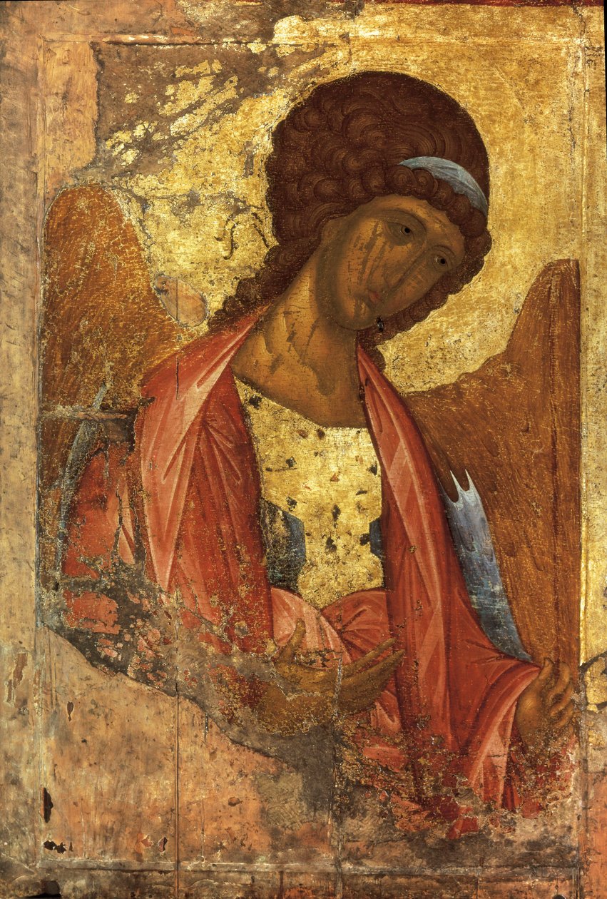 De aartsengel Michaël (Russisch icoon), door Andrei Roebljov, geschilderd tussen 1410 en 1420 door Andrei Rublev