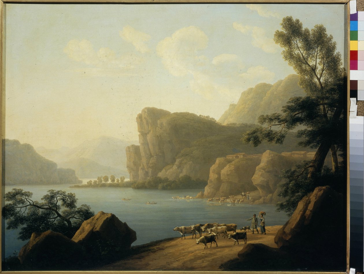 Uitzicht op de Selenga-rivier in Siberië door Andrei Yefimovich Martynov
