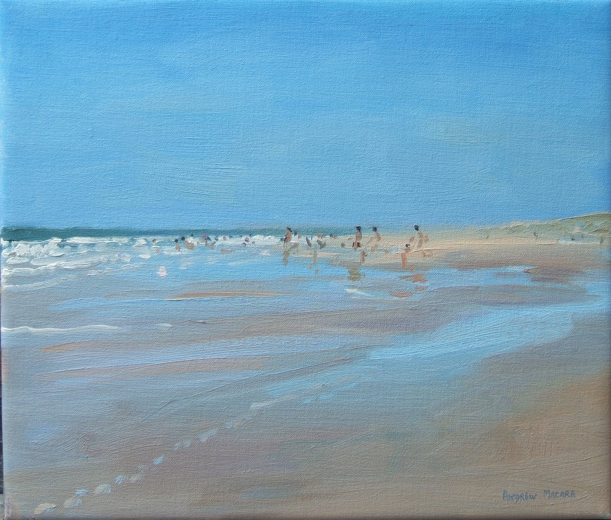 Blauwe reflectie, Montalivet door Andrew Macara