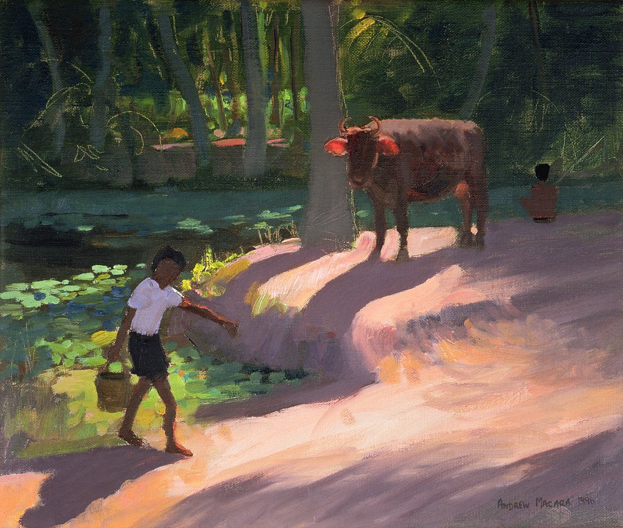 Backwaters van Kerala, India, 1996 door Andrew Macara