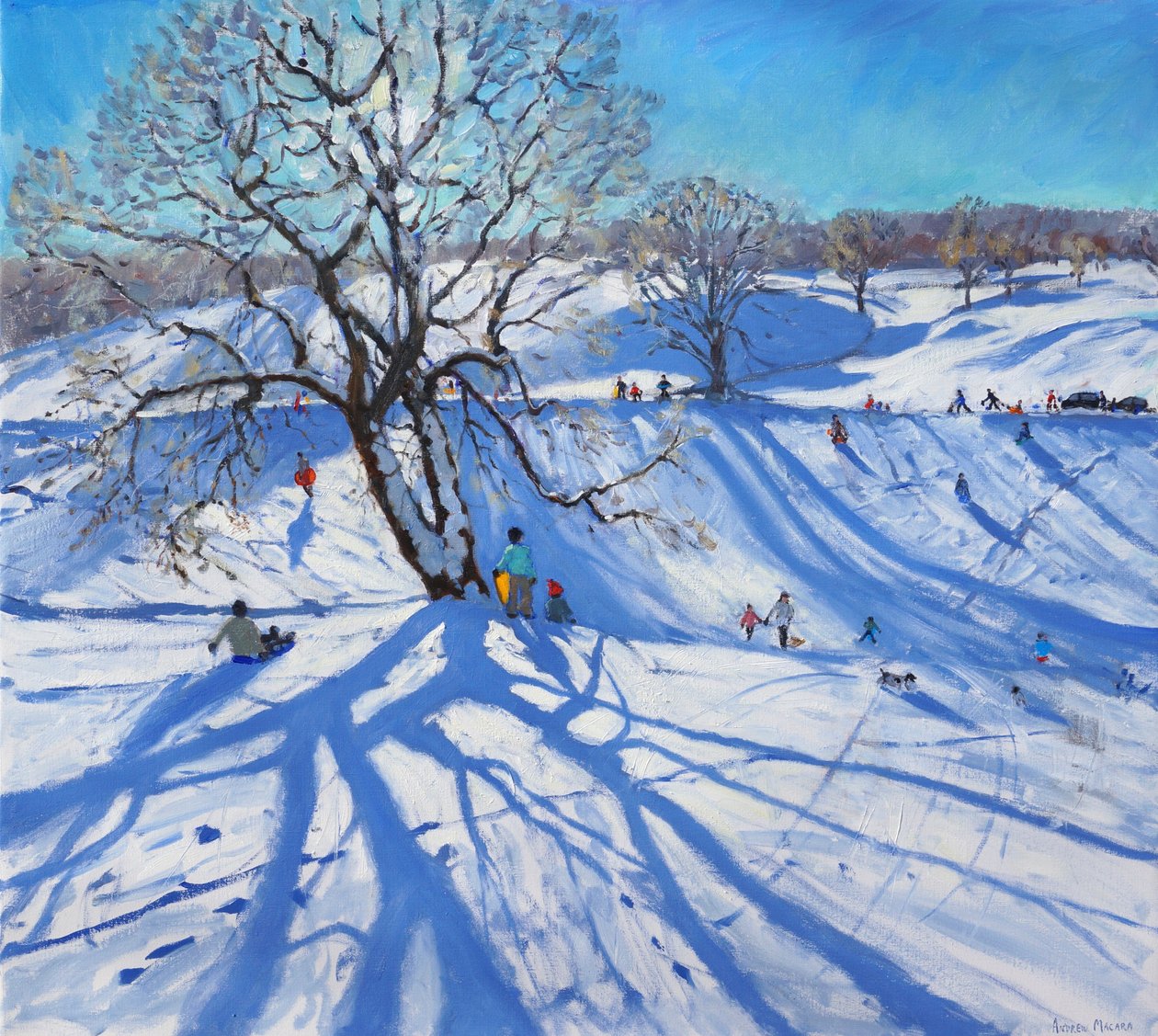 Rodelaars, Chatsworth, 2012 door Andrew Macara