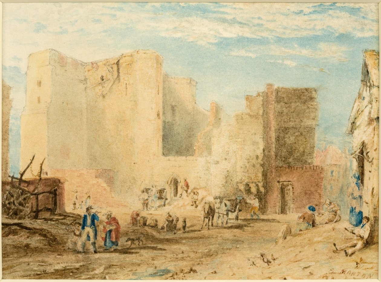 De Sloop van de Nieuwe Poort, Newcastle upon Tyne 1823 door Andrew Morton
