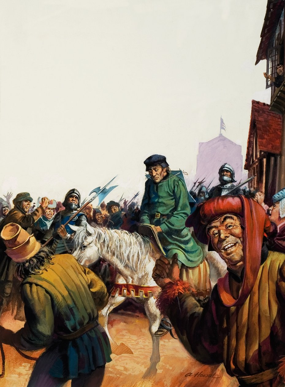 Koning Hendrik VI op weg naar de Tower (gouache op papier) door Andrew Howat