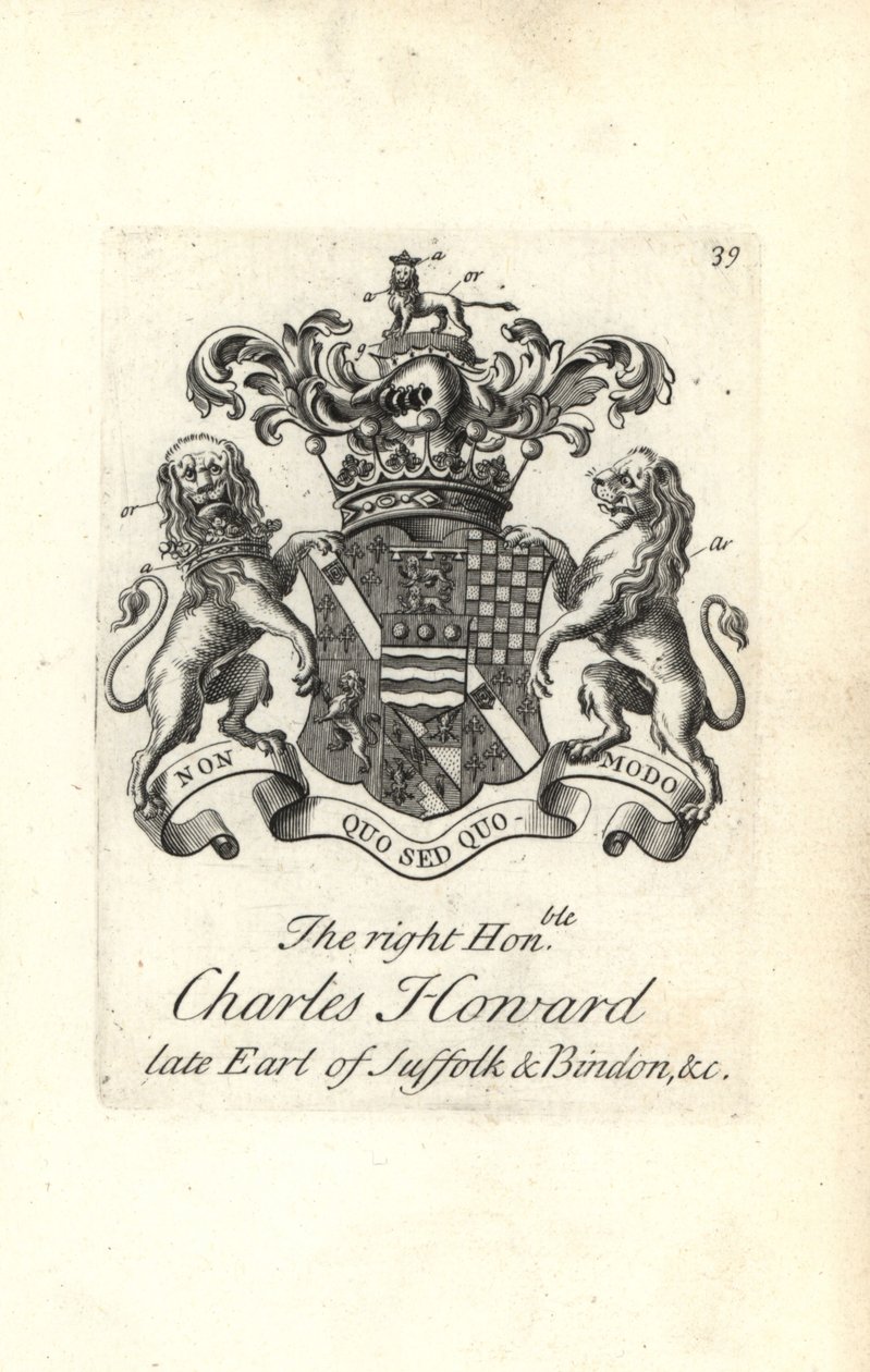 Wapen en wapenrusting van Charles Howard, 9e graaf van Suffolk en Bindon door Andrew Johnston