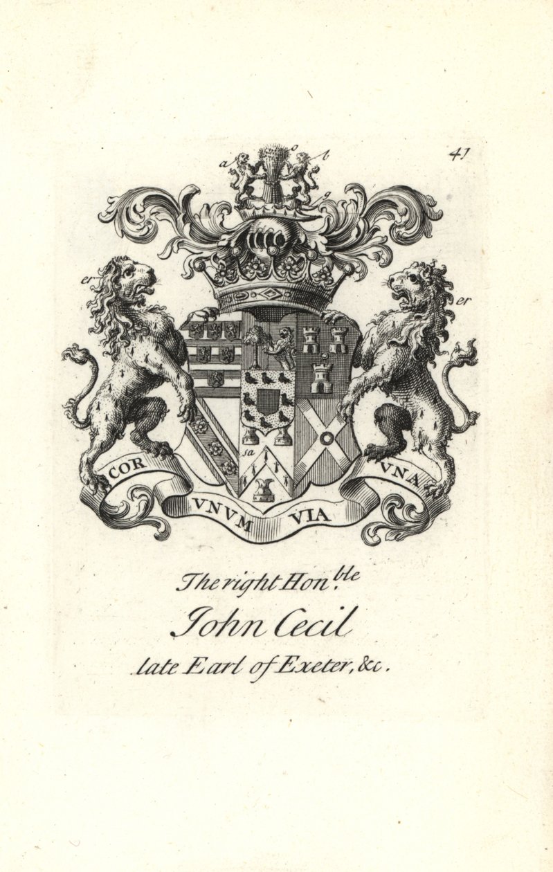 Wapen en wapenrusting van de zeer edele John Cecil, 6e Graaf van Exeter door Andrew Johnston