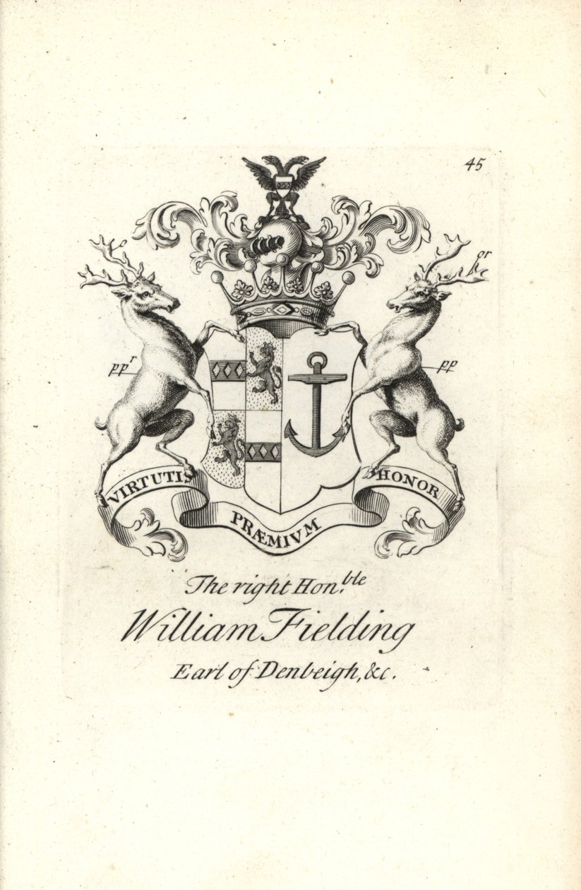 Wapen en wapenrusting van de zeer eerbiedwaardige William Fielding, 5e Graaf van Denbeigh door Andrew Johnston