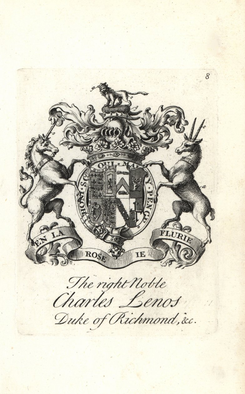 Wapen en wapenrusting van de zeer edele Charles Lenos of Charles Lennox door Andrew Johnston