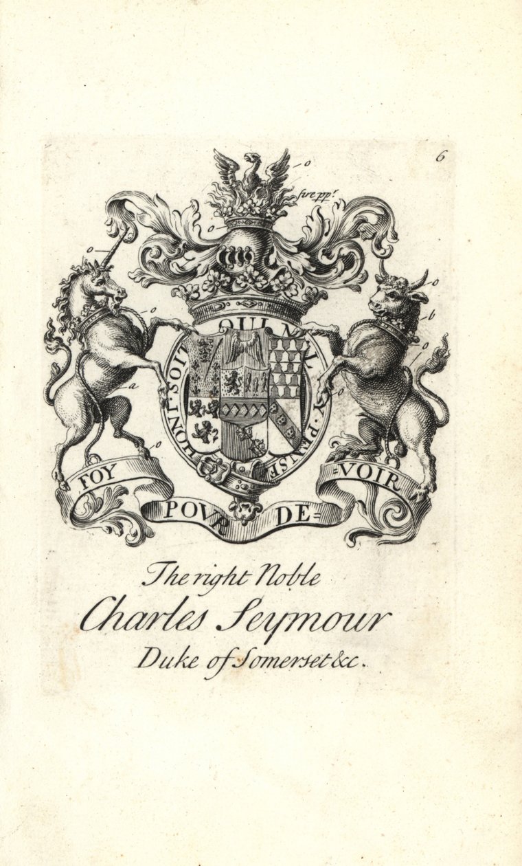 Wapen en wapenrusting van de zeer edele Charles Seymour, 6e hertog van Somerset door Andrew Johnston