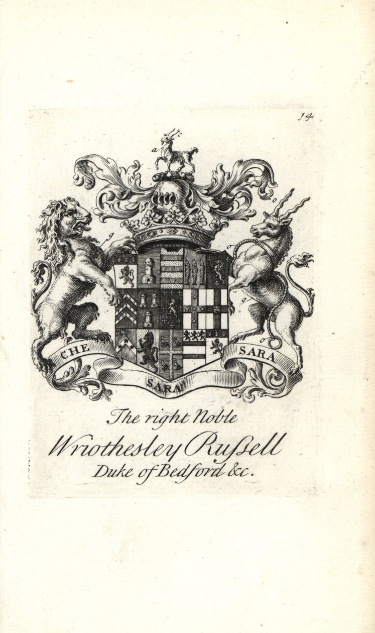 Wapen en wapenrusting van de zeer nobele Wriothesley Russell, 3e hertog van Bedford door Andrew Johnston