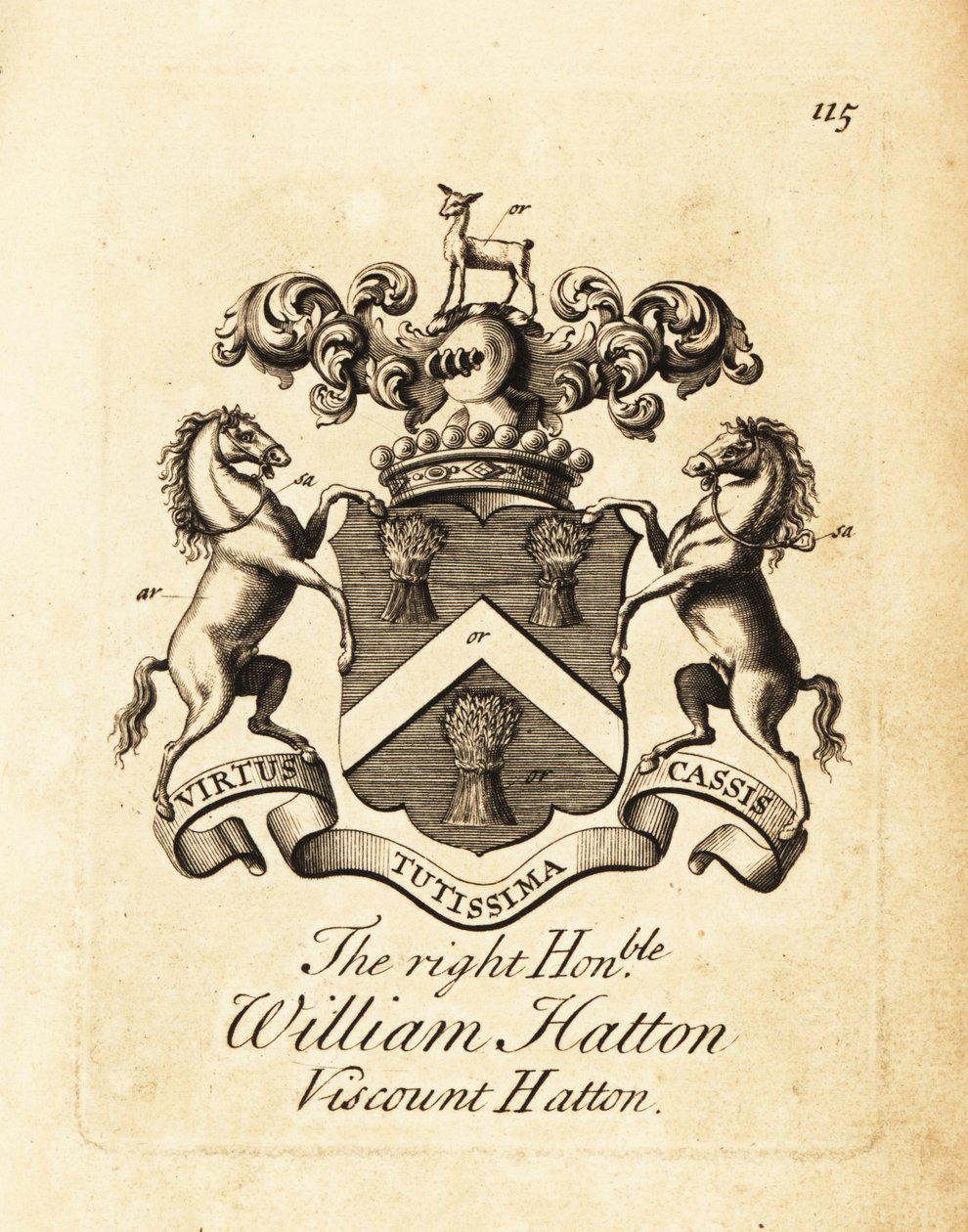 Wapen van de Zeer Eerwaarde William Hatton door Andrew Johnston