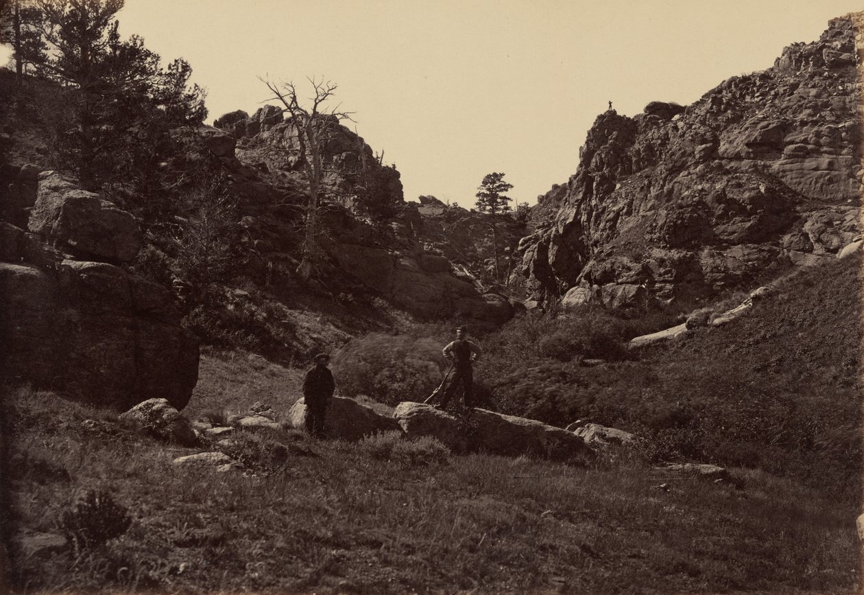 Plaat 10. Duivelspoort, kanunnik Dale Creek, 1869 (foto) door Andrew Joseph Russell