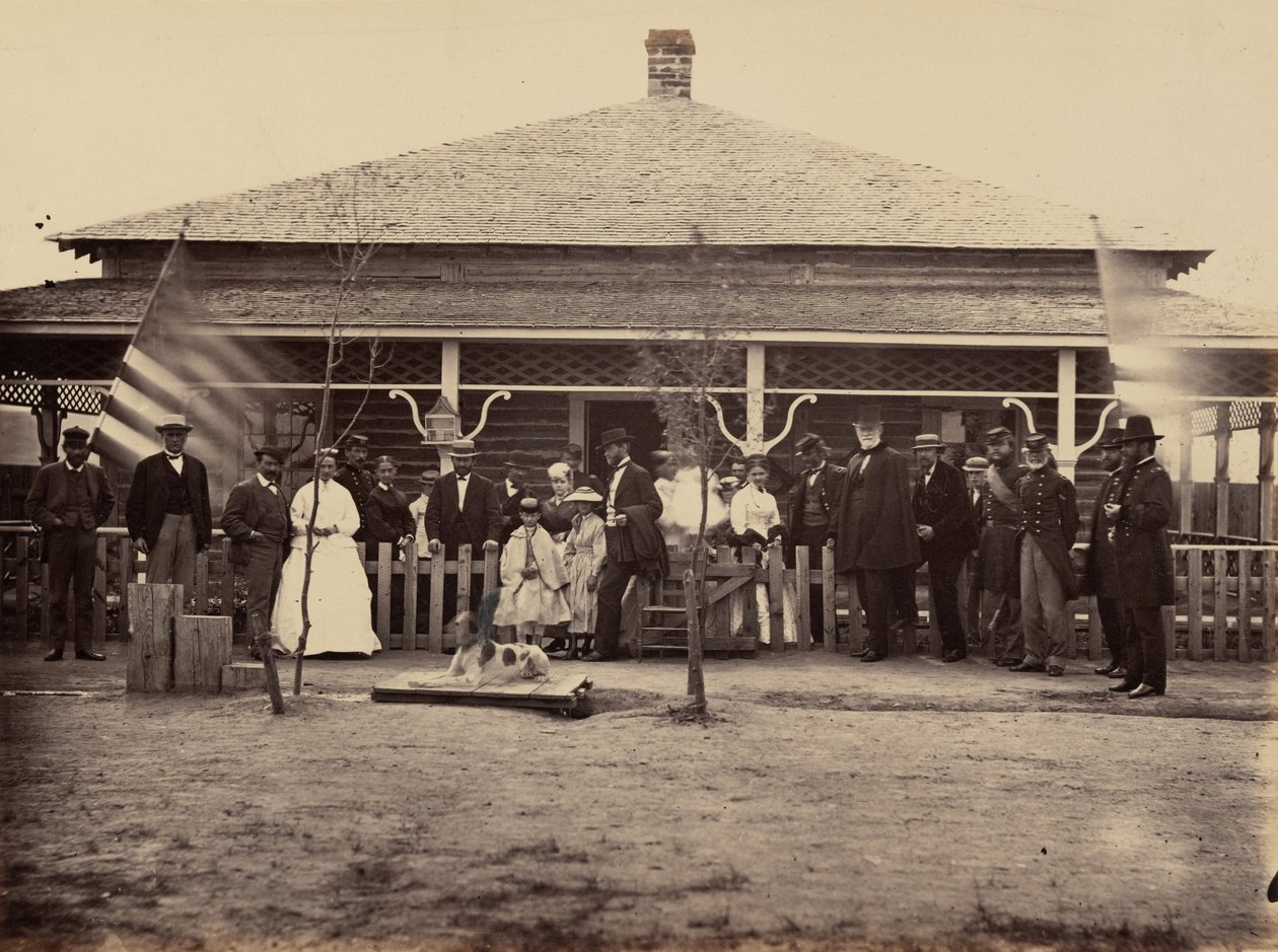 Plaat 11. Generaal Grant en zijn groep in Fort Sanders,1869 (foto) door Andrew Joseph Russell