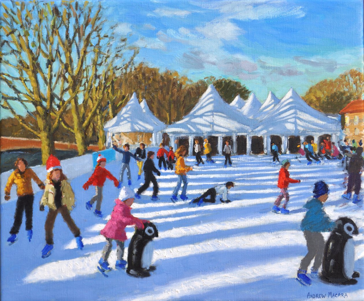 Heldere ochtend, Hampton Court Palace ijsbaan, Londen, 2018 door Andrew Macara