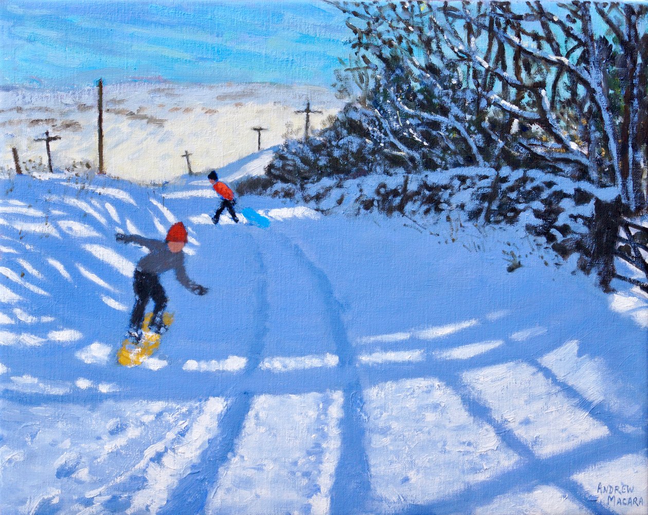 De Snowboarder, Dove Head, Derbyshire, 2021 door Andrew Macara