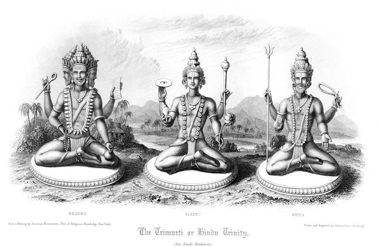 De Trimurti of Hindoeïstische Drie-eenheid door Andrew Thomas