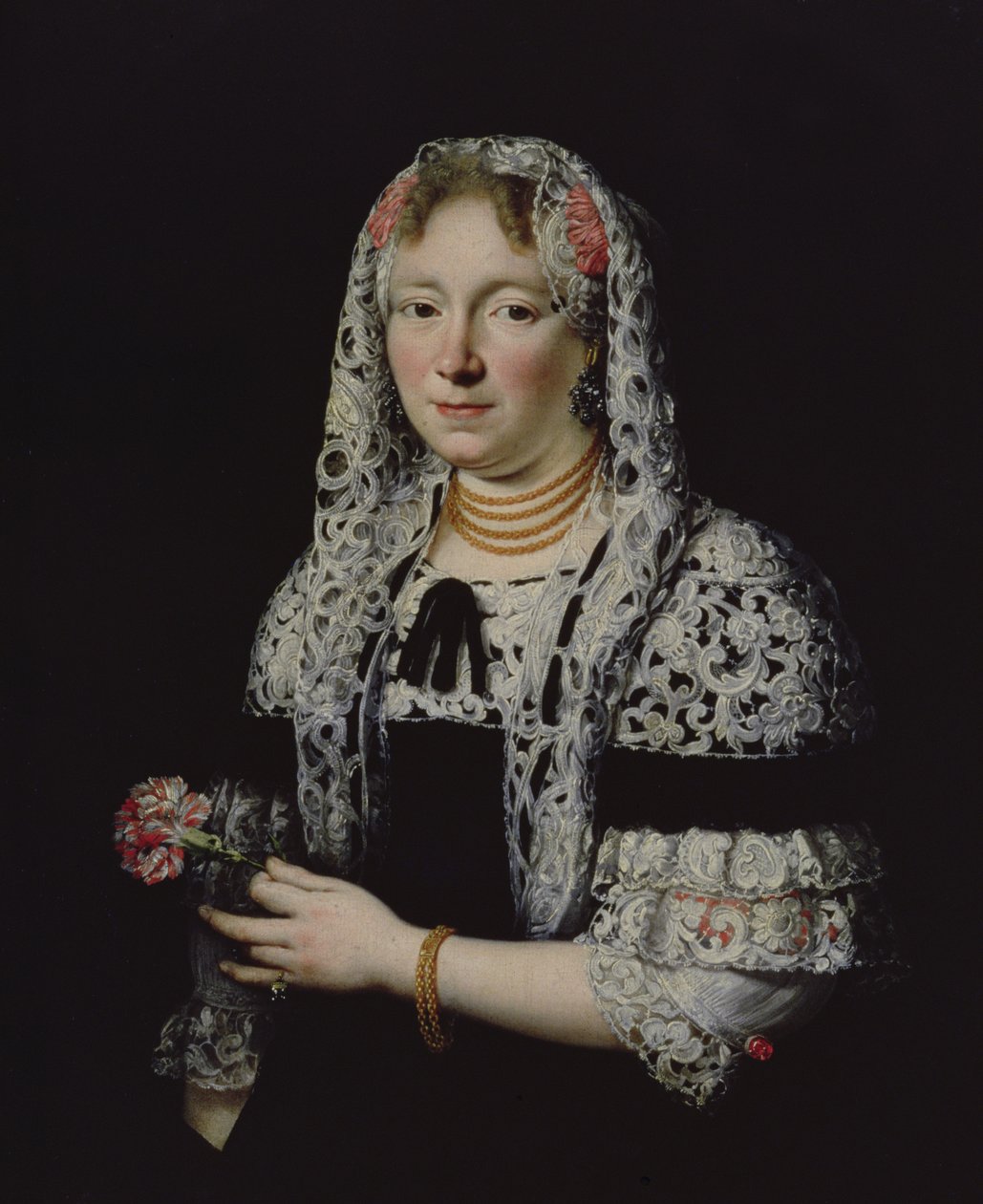 Portret van een patricische dame uit Gdansk door Andrzej Stech