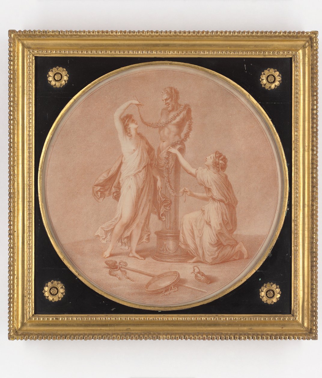 Een offer aan Pan, prent gemaakt door William Wynne Ryland, 1776 door Angelica Kauffmann