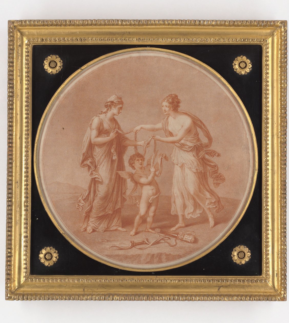 Juno, Venus en Cupido, prent gemaakt door William Wynne Ryland, 1777 door Angelica Kauffmann