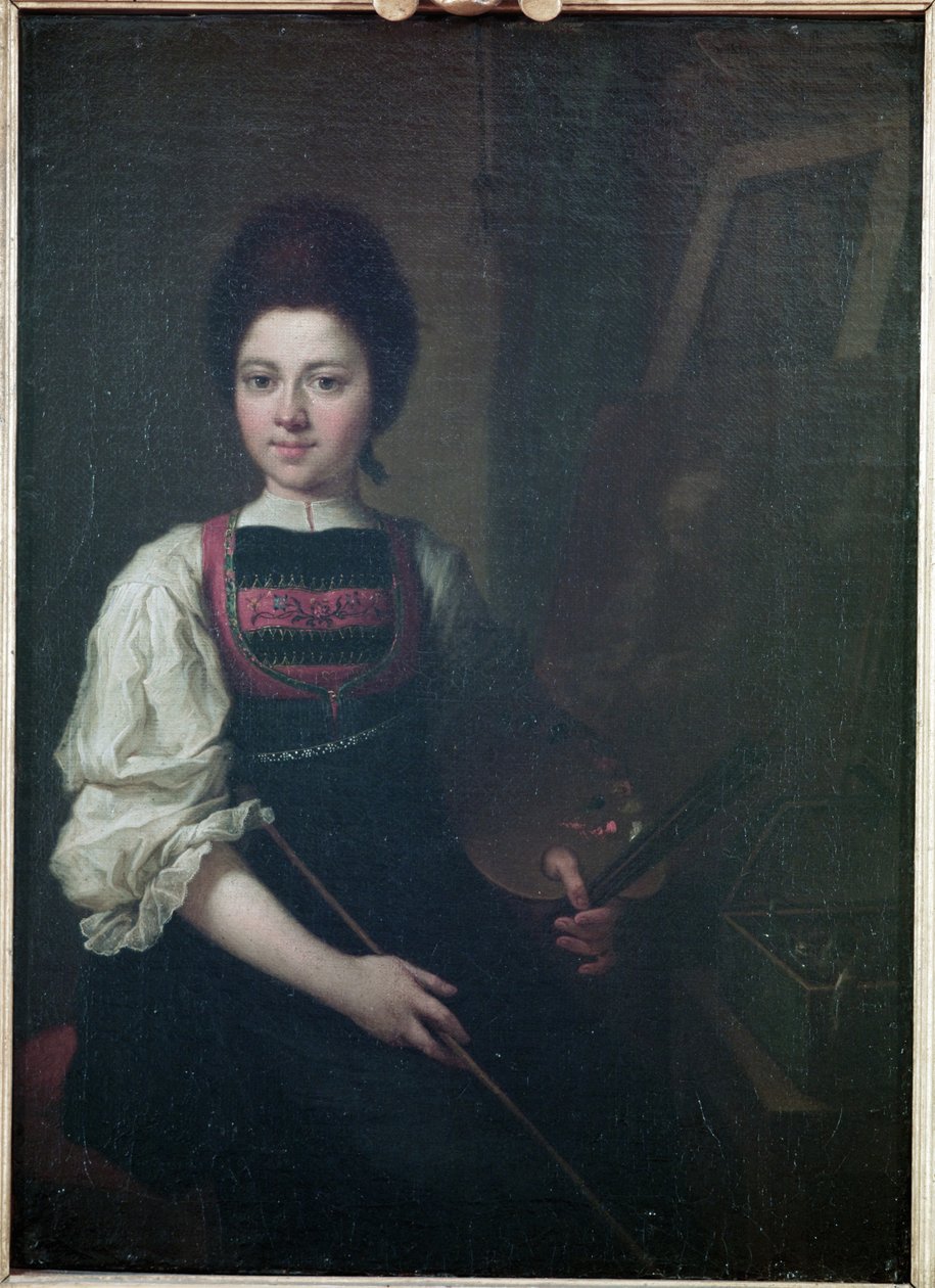 Zelfportret, 1763 door Angelica Kauffmann