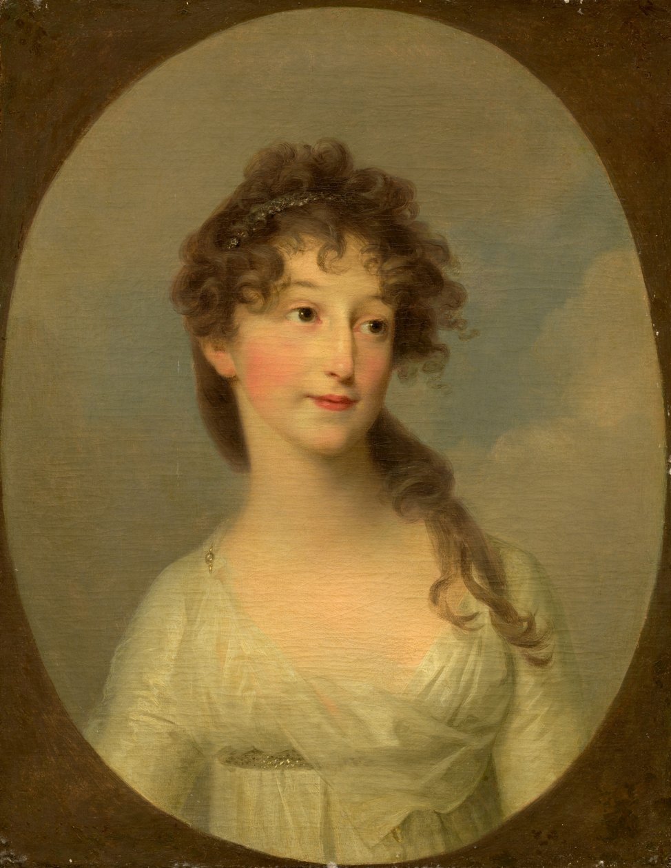 Mogelijk Franciska Krasinska, hertogin van Koerland, c. 1790 door Angelica Kauffman