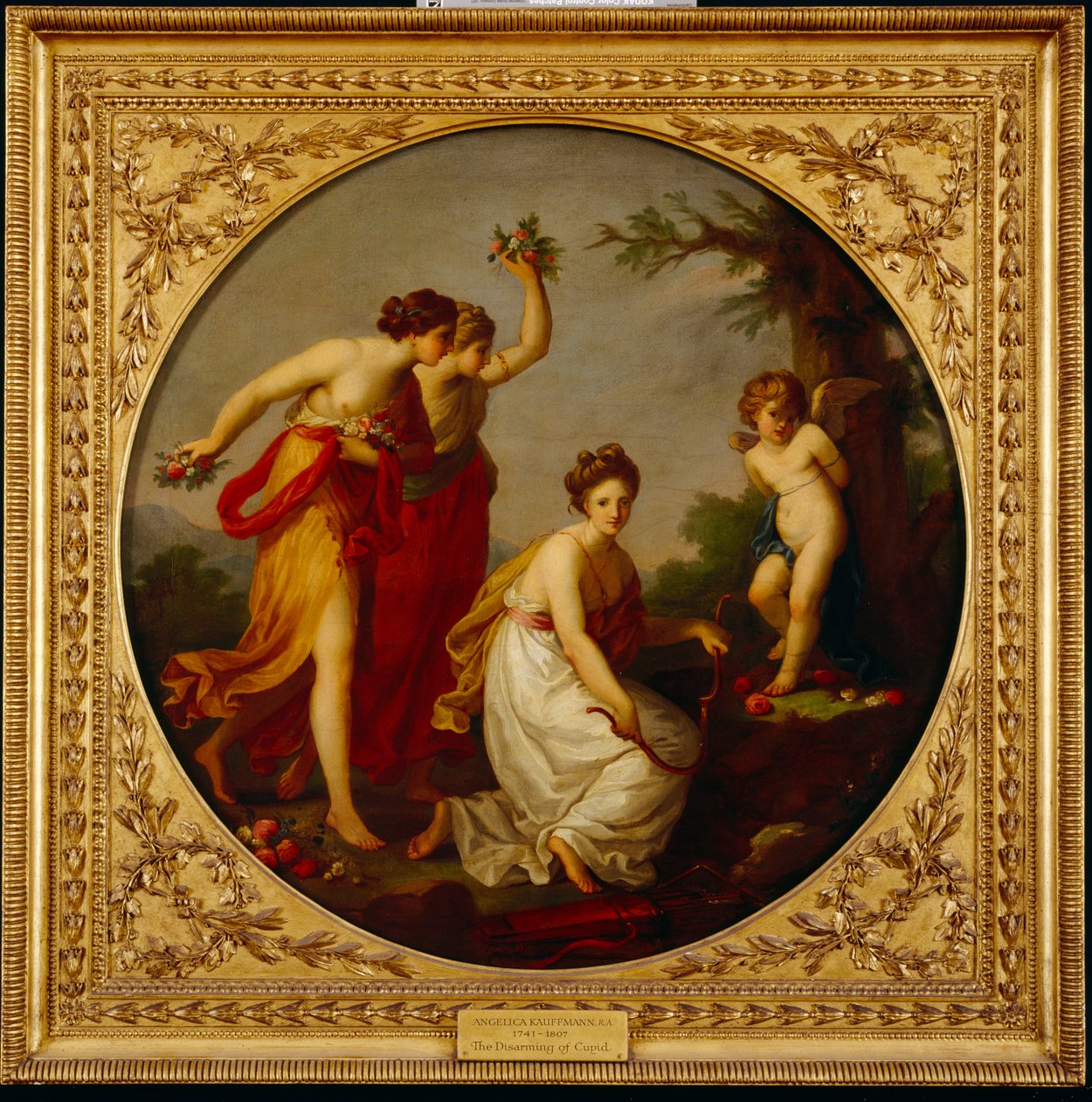 Het ontwapenen van Cupido door Angelica Kauffman