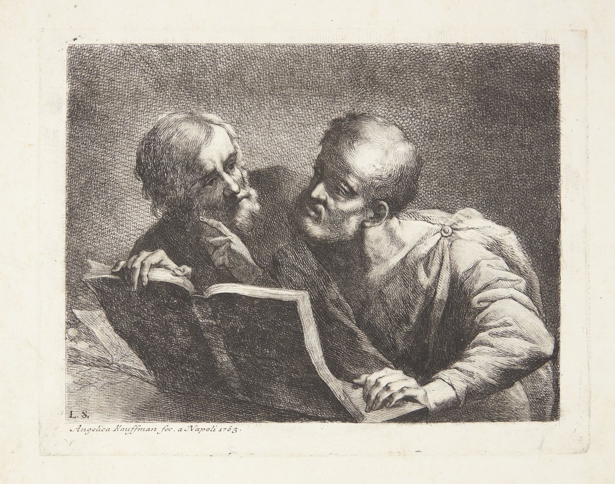 Den to gamle studerende door Angelica Kauffmann