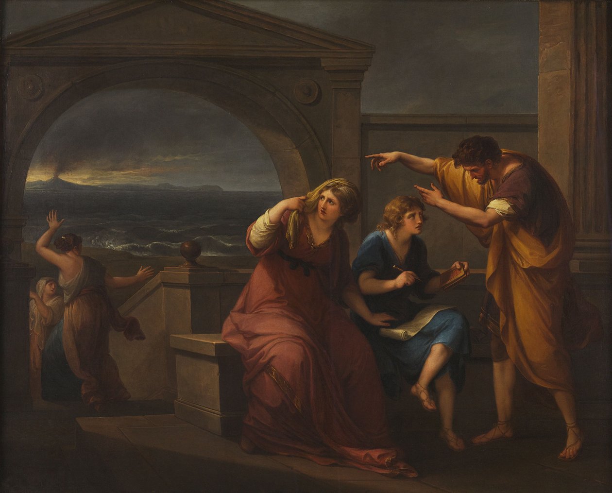 Plinius de Jongere en zijn moeder in Misenum, 79 n.Chr. door Angelica Kauffmann
