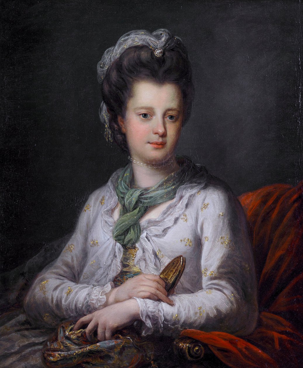 Portret van Elizabeth Kerr, geboren Fortescue, markiezin van Lothian door Angelica Kauffmann