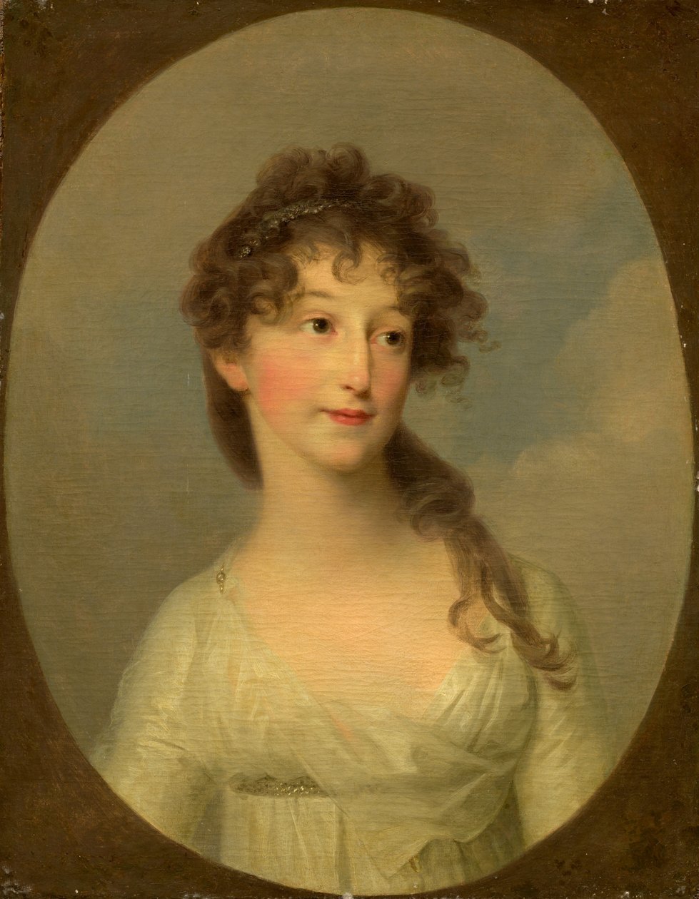 Mogelijk Franciska Krasinska, Hertogin van Koerland door Angelica Kauffmann