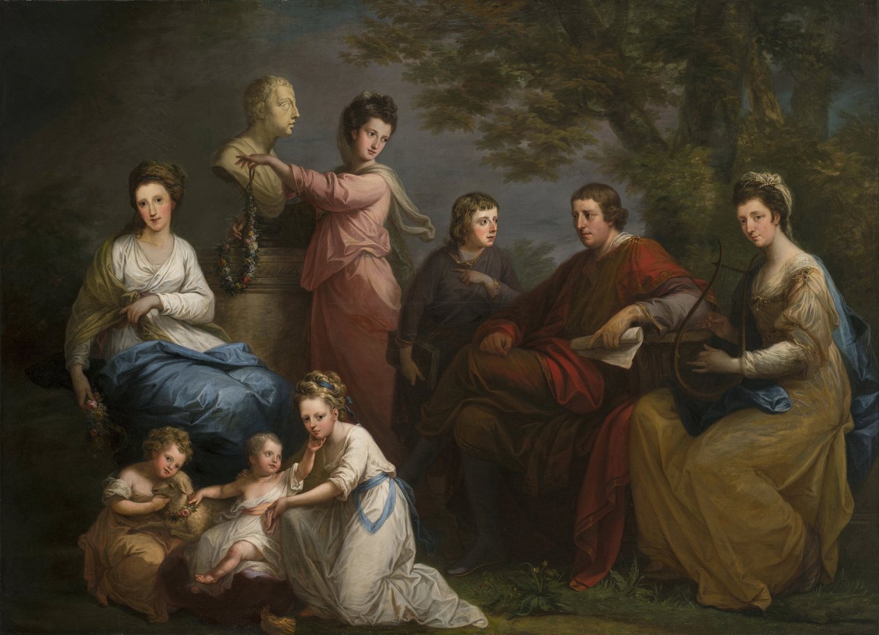 De familie van de graaf van Gower door Angelica Kauffmann