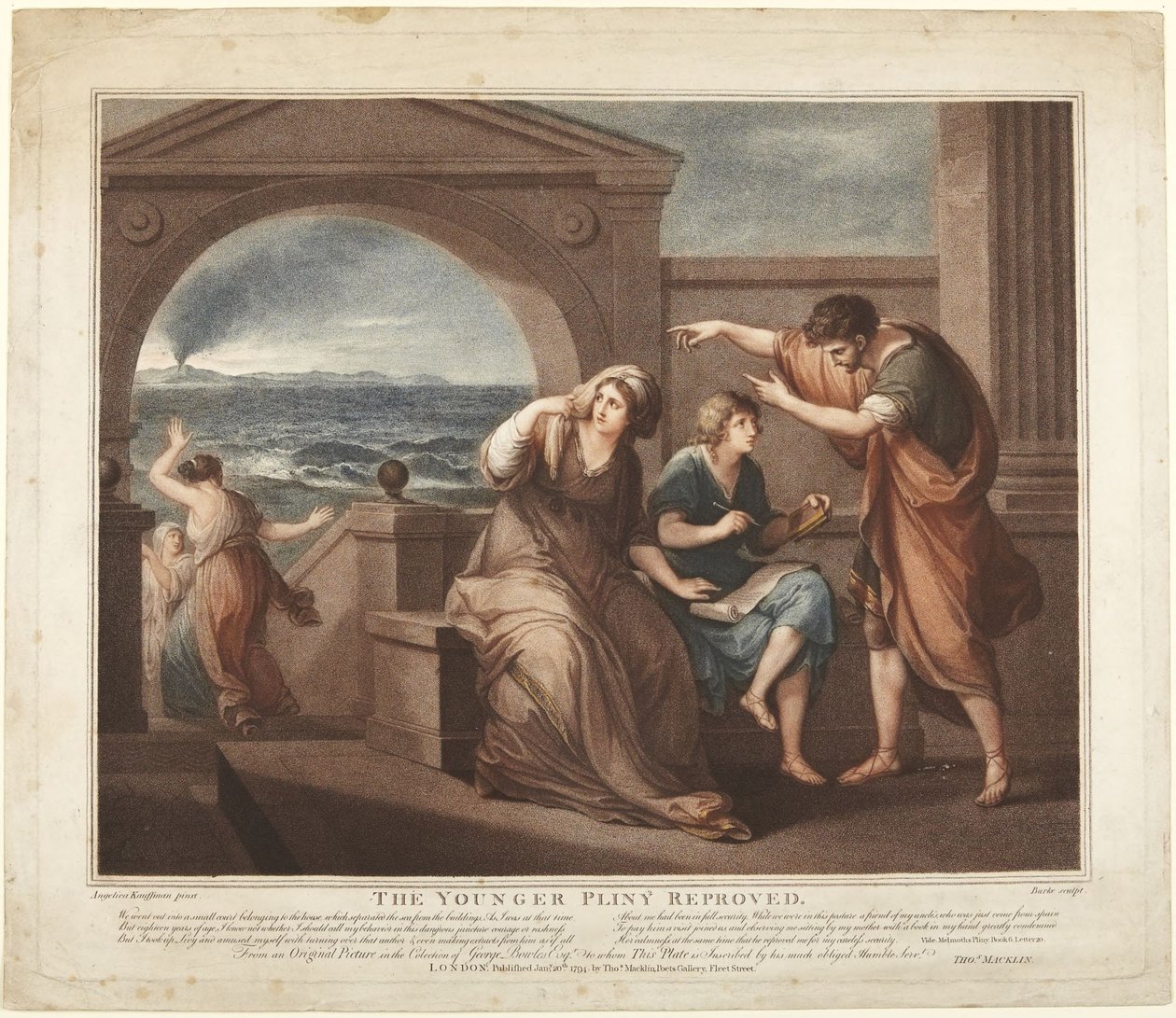 De jongere Plinius berispt door Angelica Kauffmann