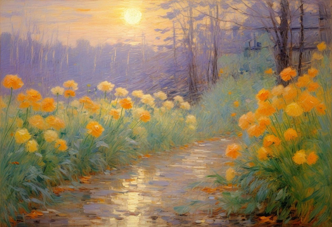 Bloemen 111, ca 2025 (olieverf op doek) door Angelita Hawke