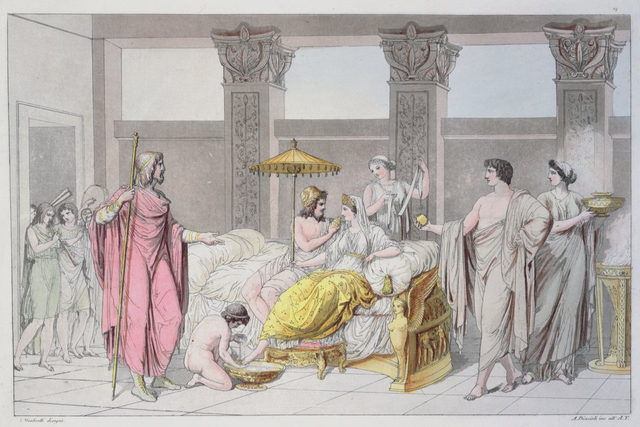 De Bruiloft van Ulysses en Penelope, illustratie uit 