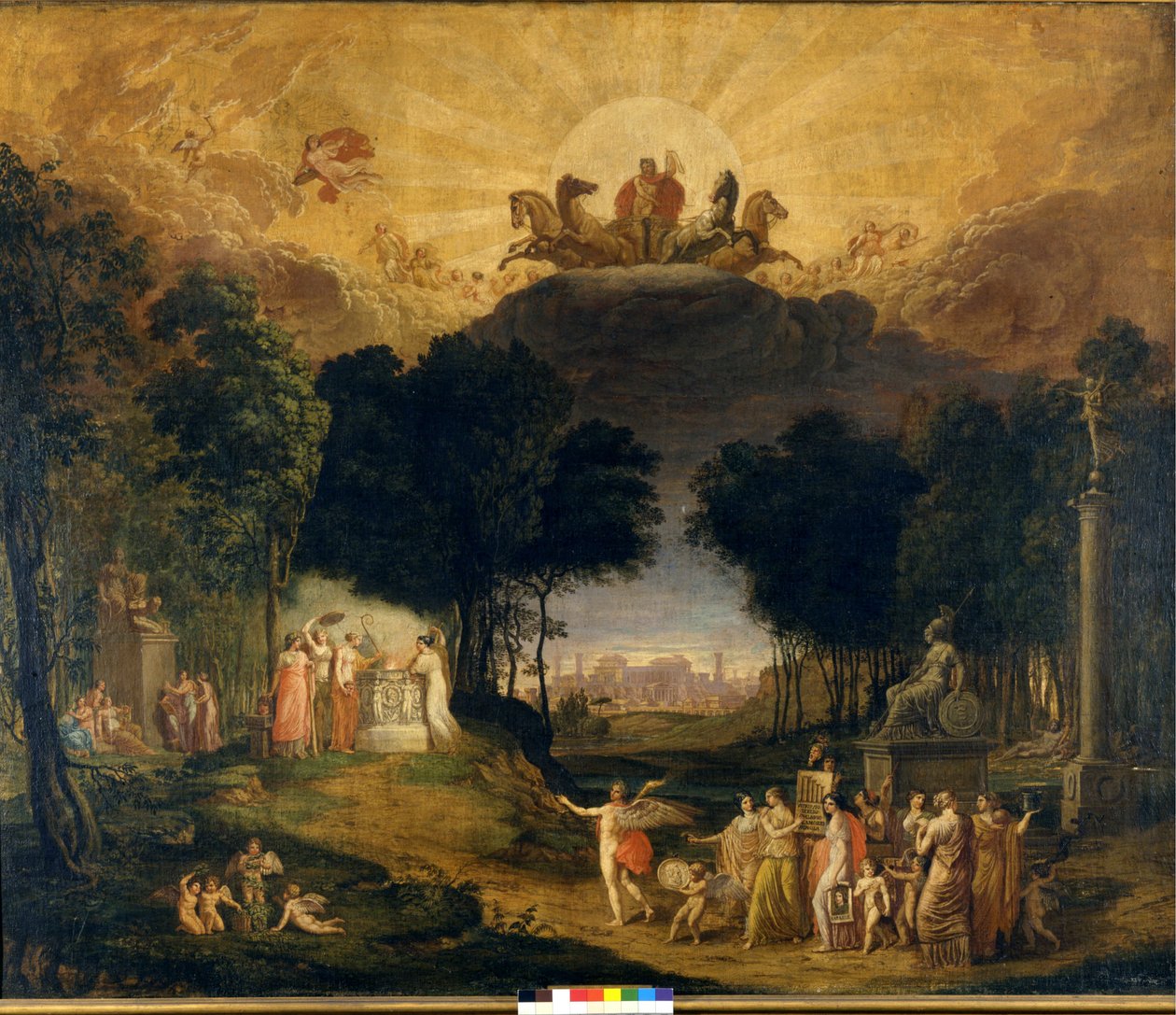 Angelo Monticelli. Eerste gordijn (decor) van het Teatro alla Scala in Milaan. door Angelo (after) Monticelli