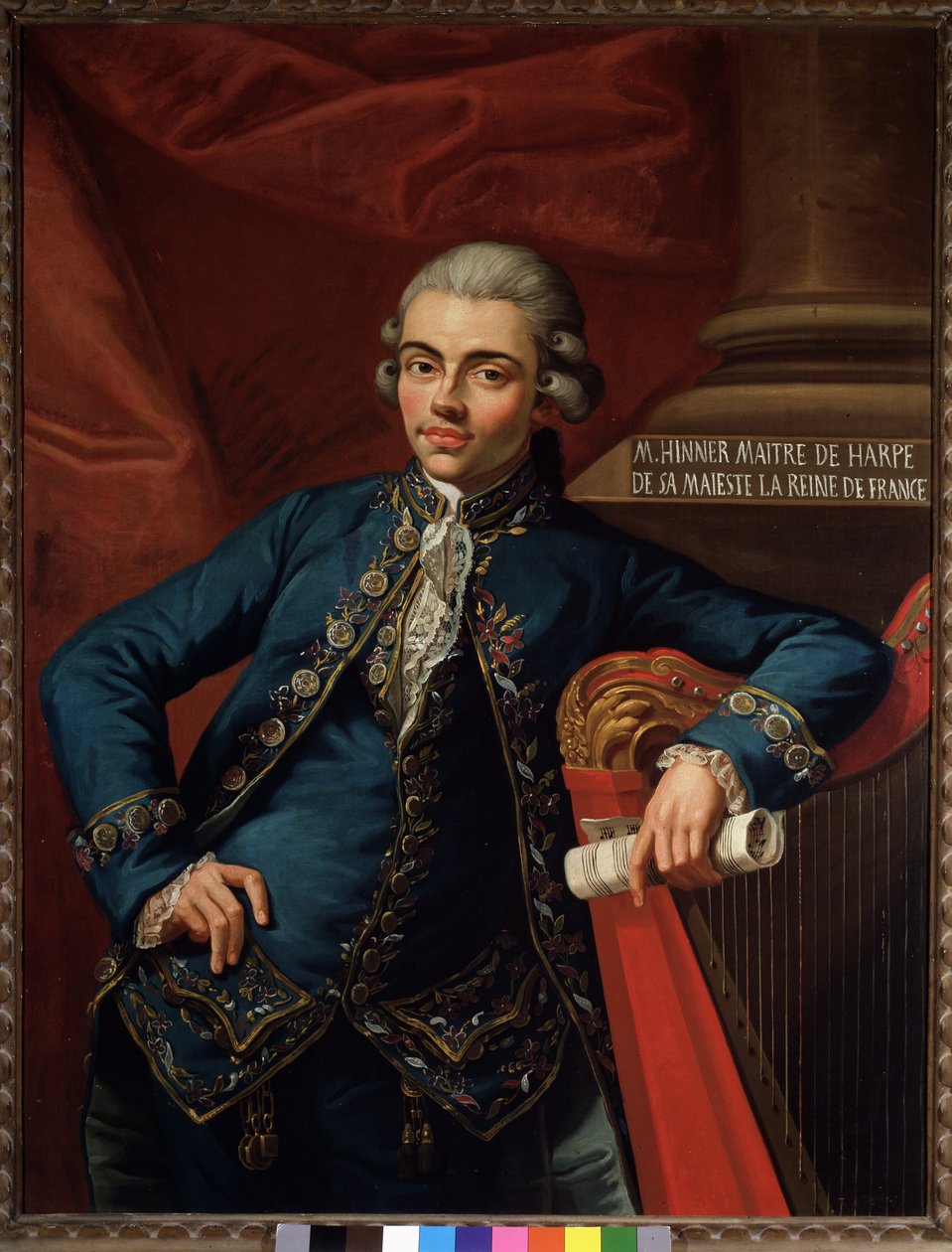 Portret van Duitse componist en harpist Philip Joseph Hinner (1754-na 1805) door Angelo Crescimbeni