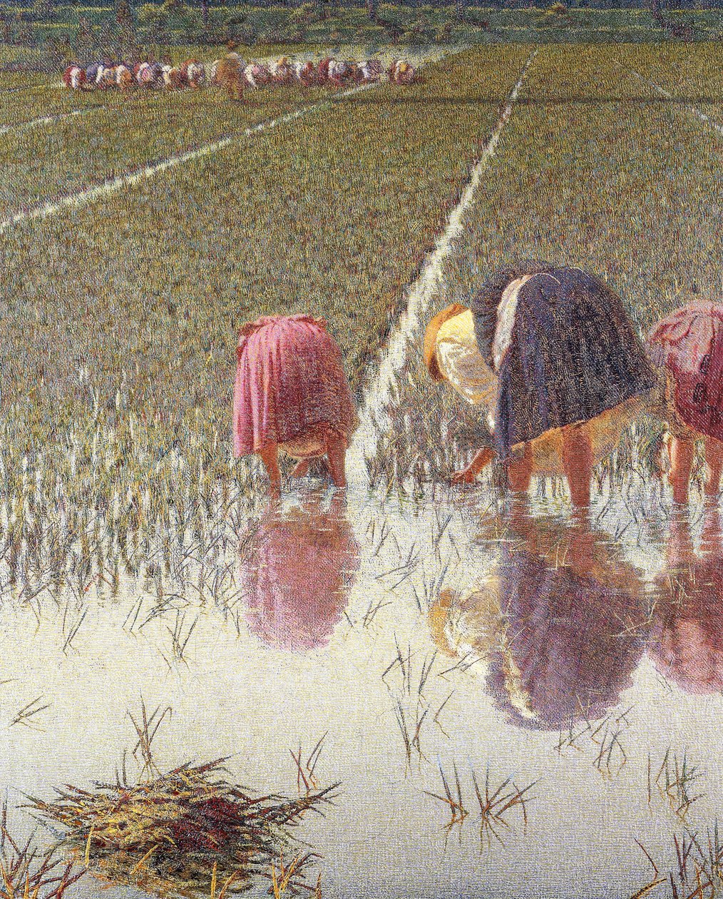 Voor tachtig centen, door Angelo Morbelli, detail door Angelo Morbelli