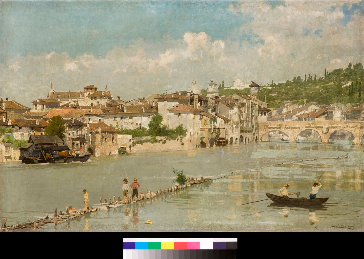 Pescatori di sabbia o Verona De vissers of Verona door Angelo dall