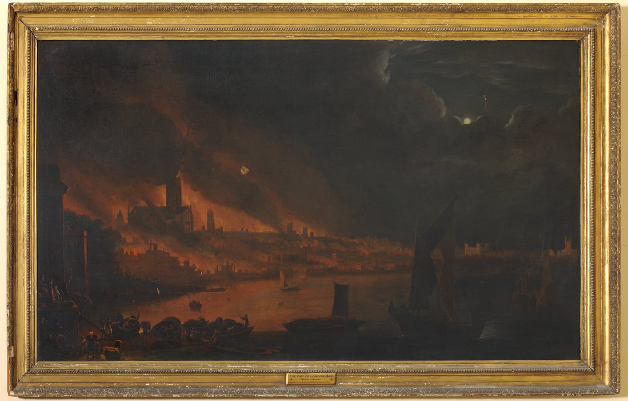 De Grote Brand van Londen, ca. 1666-1700 door Anglo Dutch School