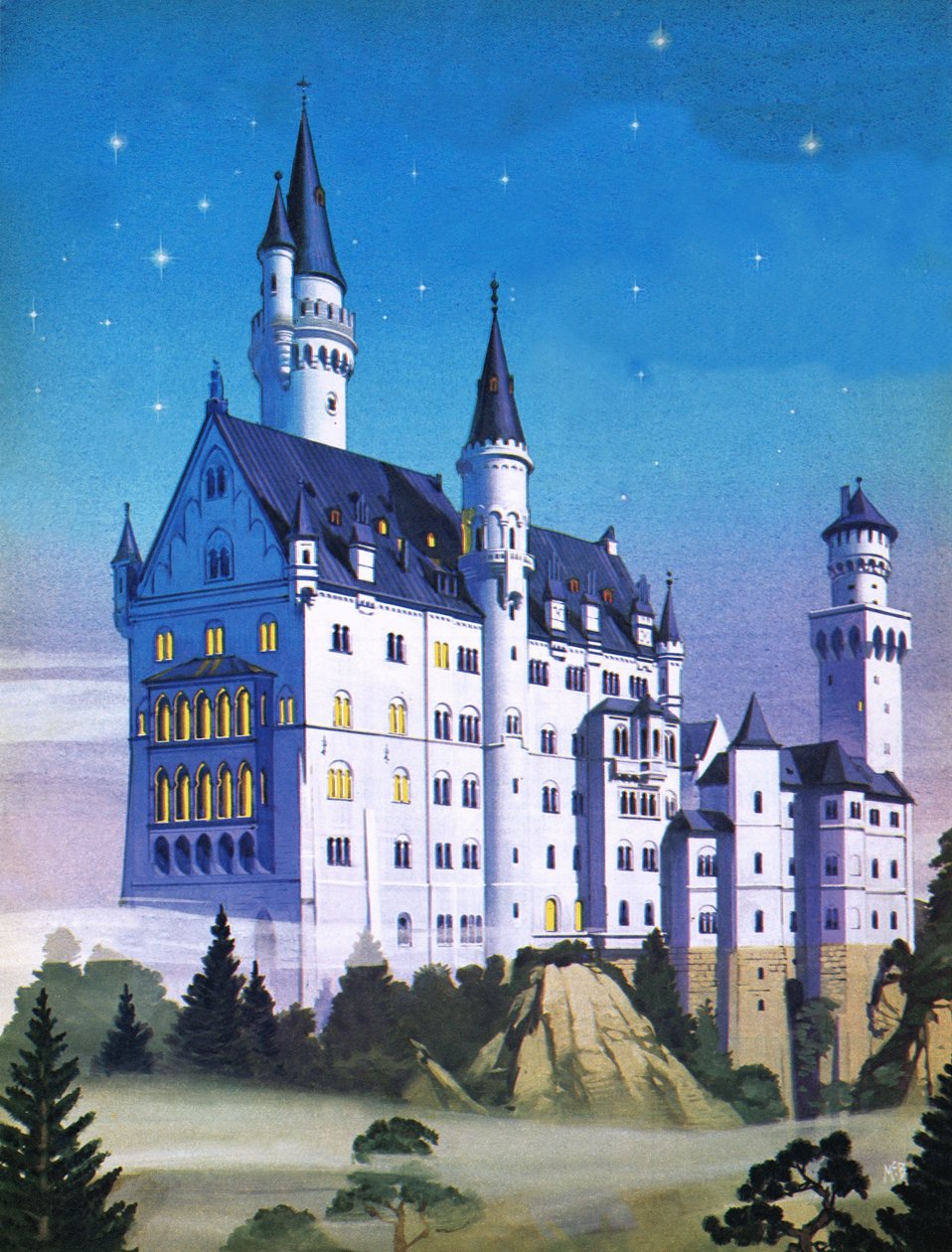 Neuschwanstein -- een sprookjeskasteel gebouwd door een 