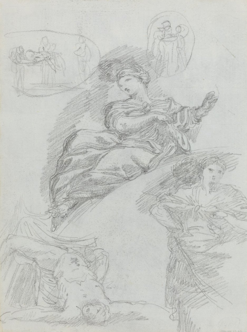 Studies van Figuren door Anicet Charles Gabriel Lemonnier