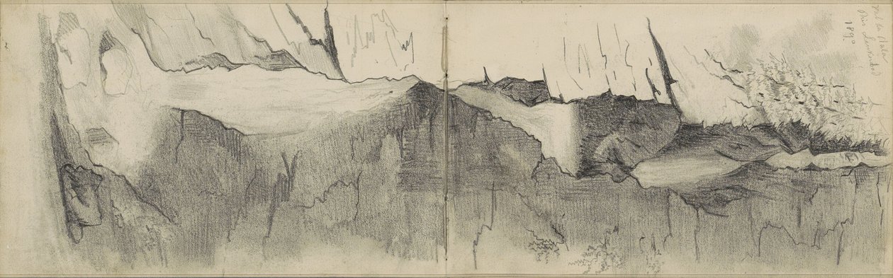 Waterval in het dal van Dala bij Leukerbad door Anna Catharina Maria van Eeghen (possibly)