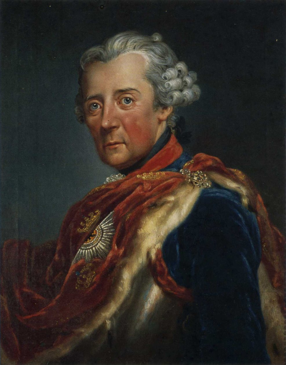 Frans: portret van Frédéric II de Prusse door Anna Dorothea Therbusch
