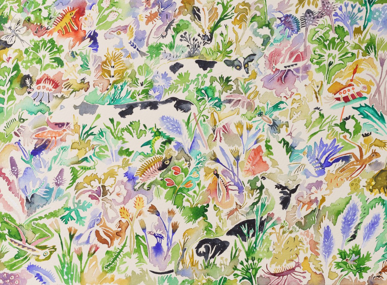 2 Zwanenzang, 2023 (aquarel) door Anna Pugh